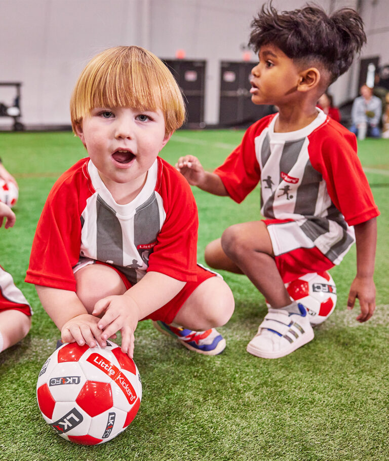 Child with soccer ball